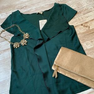 Anthropologie Ruffle Top size Small